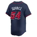 Youth No.54 Jose Suarez Atlanta Braves Navy Limited 2025 Speedway Classic Alternate Jersey
